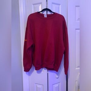 dark red/maroon popeyes crewneck sweater